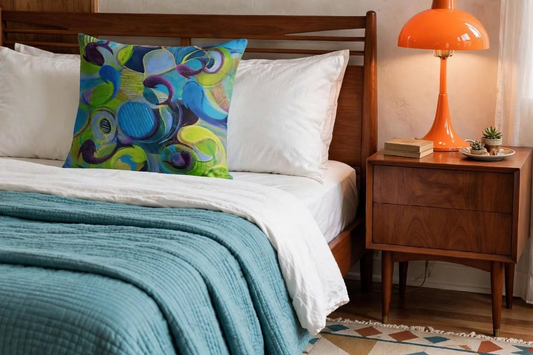 MidCentury Blufish Pillow