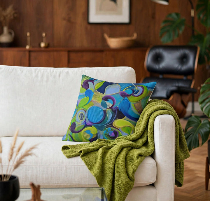 MidCentury Blufish Pillow