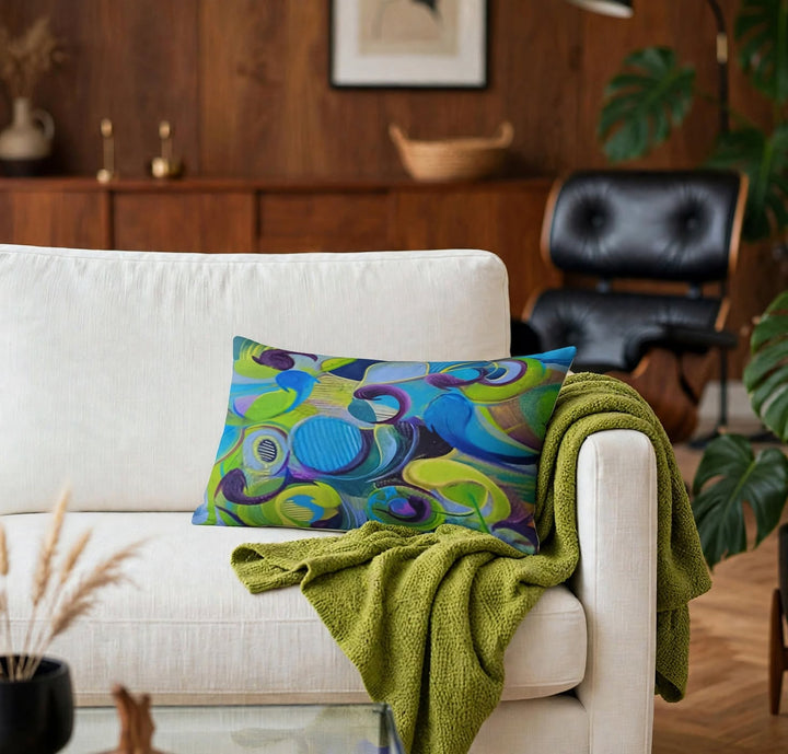 MidCentury Blufish Pillow