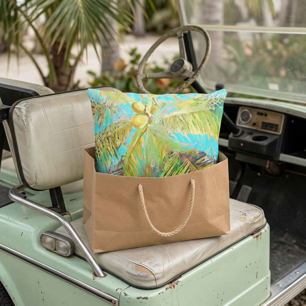 Pastel Palm Pillow