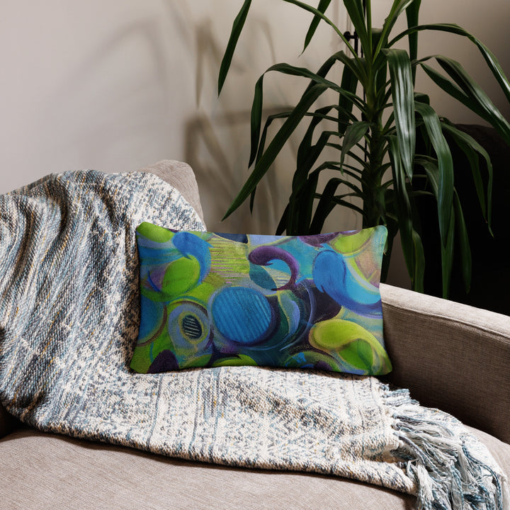 MidCentury Blufish Pillow