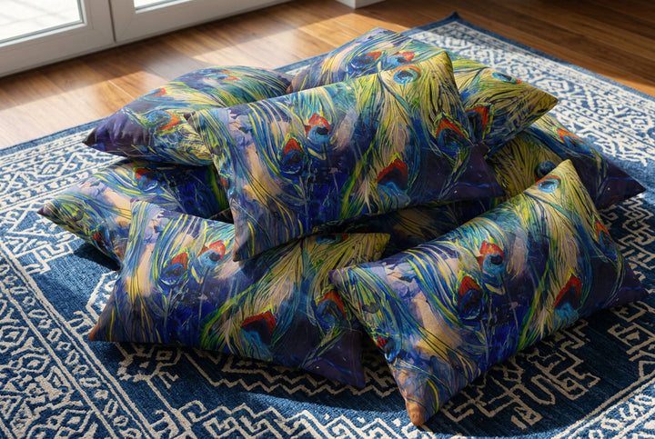 Peacock Feather Pillow