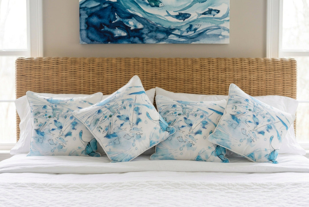 Abstract Fish Pillow